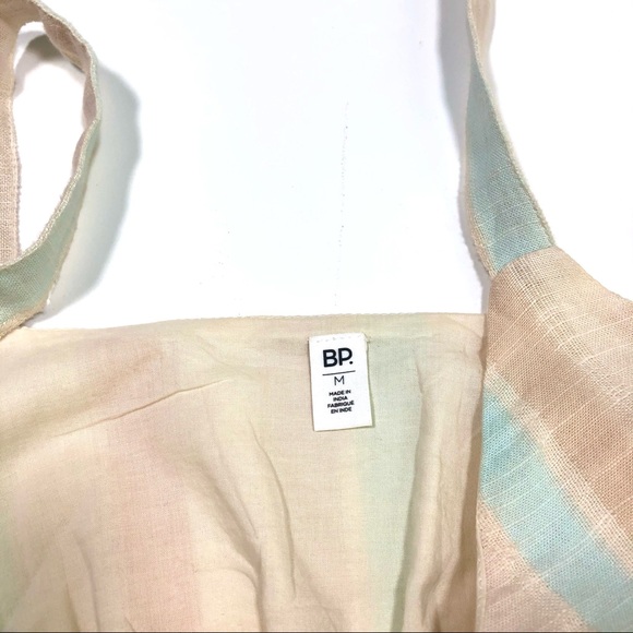 NWT 👗BP Button Front Stripe V Neck Dress Size M - Picture 13 of 16